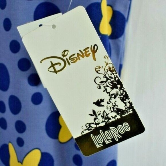 LuLaRoe Misses Small Disney Blue Minnie Mouse Short Sleeve Irma Tunic (New) - Picture 3 of 11